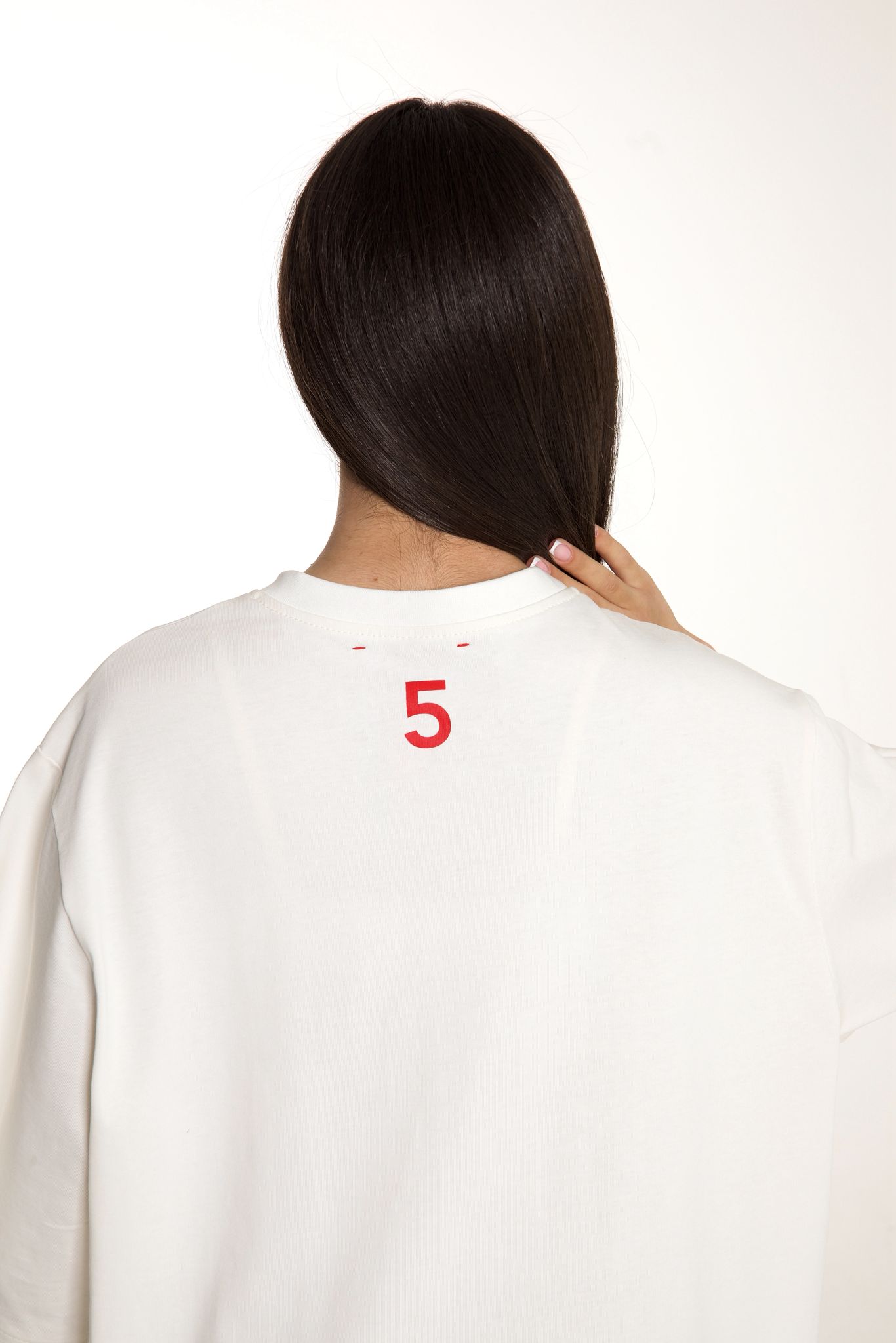 eggshell back woman